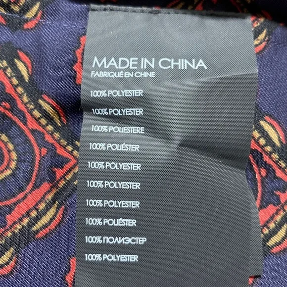 Club Monaco Women's Twist Front Printed Blouse Geometric Pattern Size S Blue - Picture 5 of 10